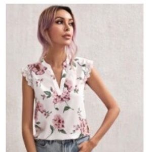Shein floral blouse